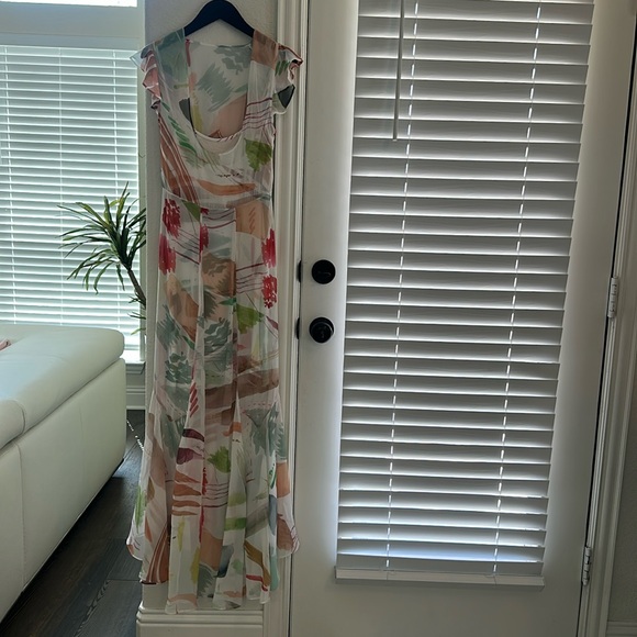 NWT Antonio Melani x M.G. Style Mal Paint Streak Maxi Dress - Picture 10 of 13